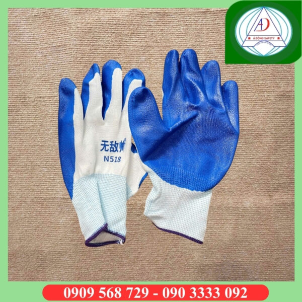 gang-tay-nitrile-phu-son-xanh-n518
