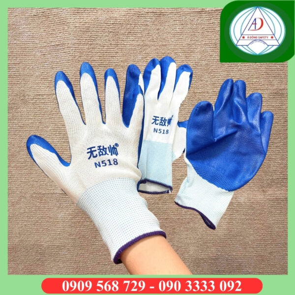 gang-tay-nitrile-phu-son-xanh-n518